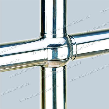Stainless Steel Round Tube Internal 90degree T Ball Connector 4 Way Out