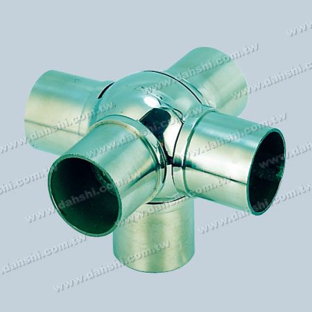 S.S. Round Tube Internal Ball Conn. 5 Way Out Angle Adj. - Stainless Steel Round Tube Internal Ball Connector 5 Way Out Angle Adjustable
