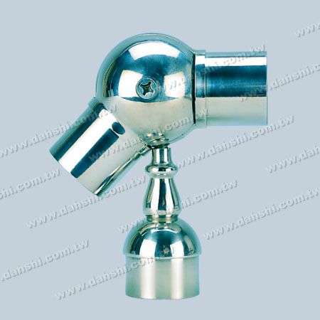 不锈钢圆管扶手与立柱圆管套外束花楼梯斜度活动接头 - 不锈钢圆管扶手与立柱圆管套外束花楼梯斜度活动接头