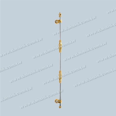 Two Short Swaging Decorative Tubes with Titanium-Coating for 12mm Round Tube