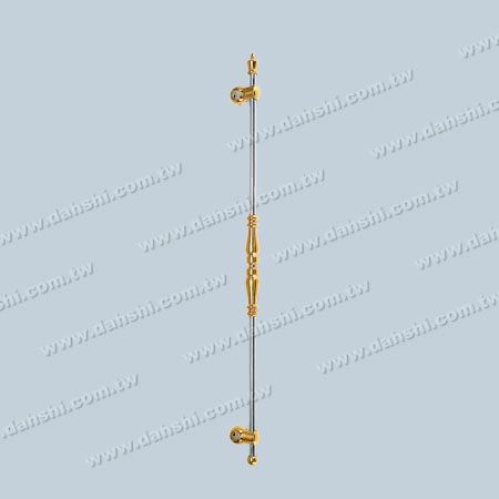 單個鍍鈦金色長束花管裝飾配件裝飾於12mm圓管
