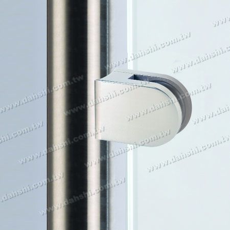 Grampo de Vidro em Forma de D - Grampo de Vidro em Aço Inoxidável em Forma de D - Com Pino Central para Fazer Furo no Vidro Grampo de Vidro em Forma de D - Grampo de Vidro em Aço Inoxidável em Forma de D - Com Pino Central para Fazer Furo no Vidro
