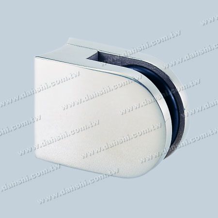 S.S. Glass Clamp D Shape - Stainless Steel Glass Clamp D Shape - With Center Pin for Drill Hole on Glass