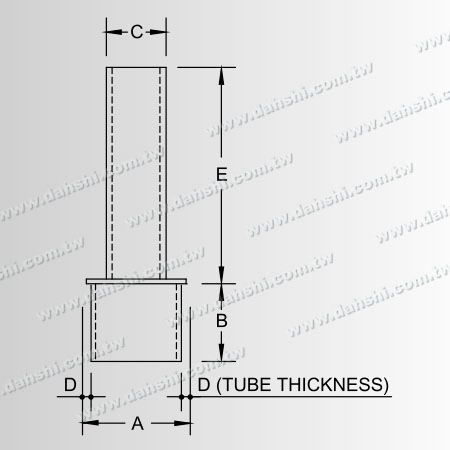 Dimension:Stainless Steel Round Tube Handrail Perpendicular Post Connector Reducer Flat