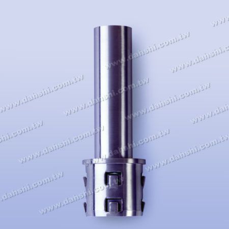 Stainless Steel Round Tube Handrail Perpendicular Post Connector Reducer Flat - Exit spring design- welding free/ glue applicable