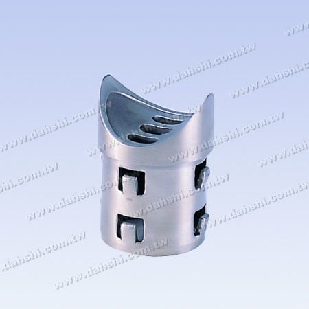 不锈钢圆管扶手与立柱马鞍型接头- 出口冲齿- 免焊接/ 可用胶固定