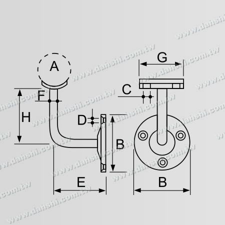 Dimensión: Bráiste Taiscí Exposed - Bráiste Balla Lámhchúlaí Túba Ciorcal Cruach - Ceangal Saincheaptha
