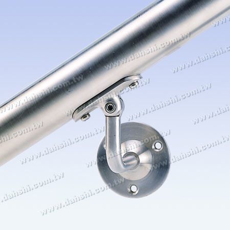 S.S. Round Tube Handrail Wall Bracket - Screw Exposed Bracket - Stainless Steel Round Tube Handrail Wall Bracket - Angle Adjustable