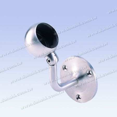 Internal Round Tube Handrail Two Side Wall Bracket - Screw Exposed Bracket - Internal Round Tube Handrail Two Side Wall Bracket - Angle Adjustable