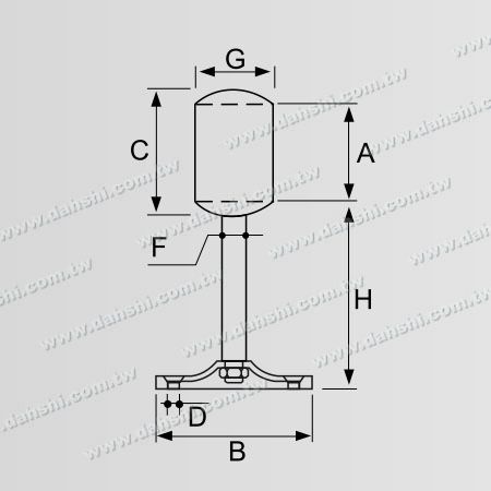 ابعاد: براکت براق - براکت داخلی بالاستراد یا تزئین داخلی