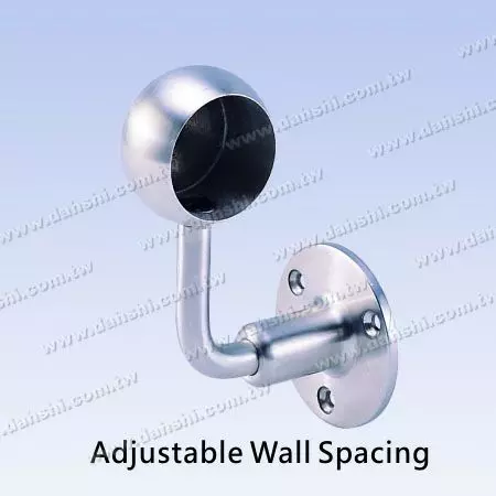 Ống tròn nội bộ cần thang hai bên giá đỡ tường có thể điều chỉnh độ dài - Giá đỡ vít - Giá đỡ trên ống tay vịn tròn nội thất, có thể điều chỉnh độ dài giữa tường và ống tay vịn