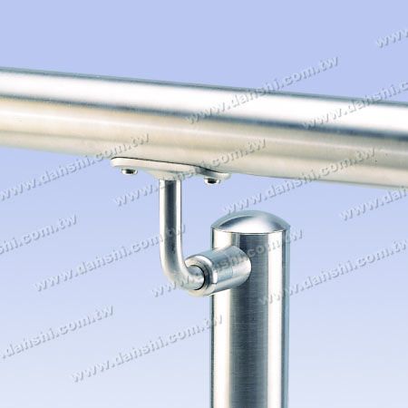 S.S.Round Tube Handrail Wall Bracket Adj. Length - Screw Exposed Bracket - Stainless Steel Round Tube Handrail Wall Bracket Adjustable Length between Wall and Handrail - Angle Fixed