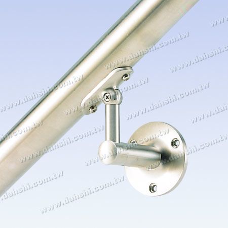 S.S. Round Tube Handrail Wall Bracket - Screw Exposed Bracket - Stainless Steel Round Tube Handrail Wall Bracket - Angle Adjustable