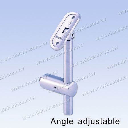 S.S.Round Tube Handrail Wall Bracket Adj. Height - Stainless Steel Round Tube Handrail Wall Bracket Adjustable Height - Angle Adjustable