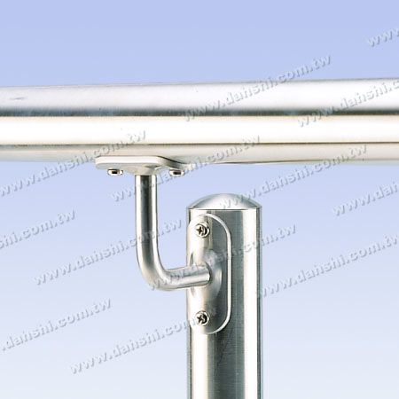 S.S. Round Tube Handrail Wall Bracket - Screw Exposed Bracket - Stainless Steel Round Tube Handrail Wall Bracket - Angle Fixed