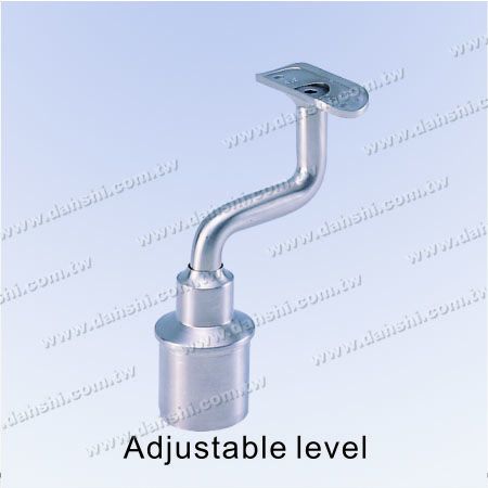 S.S. Okrogla cev Perp. Steber povezava S stebelnim reduktorjem s prilagodljivo višino. - Povezovalnik za vodoravno cev iz nerjavečega jekla, ročaj, stebriček, zmanjševalec, nastavljiva višina