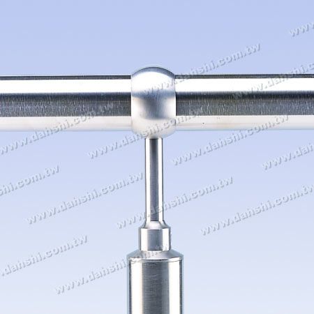 S.S. round Tube Perp. Post Conn. Through Ring Height Adj. - Stainless Steel Round Tube Handrail Perpendicular Post Connector Through Ring Height Adjustable S.S. round Tube Perp. Post Conn. Through Ring Height Adj. - Stainless Steel Round Tube Handrail Perpendicular Post Connector Through Ring Height Adjustable