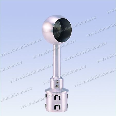 Stainless Steel Round Tube Handrail Perpendicular Post Connector Close Ring Height Adjustable - Exit spring design- welding free/ glue applicable