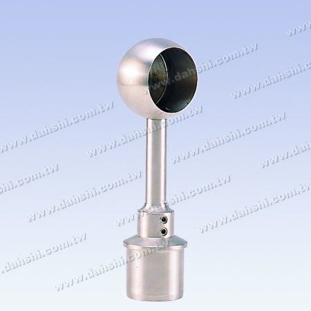 S.S. Round Tube Perp. Post Conn. Close Ring Height Adj. - Stainless Steel Round Tube Handrail Perpendicular Post Connector Close Ring Height Adjustable
