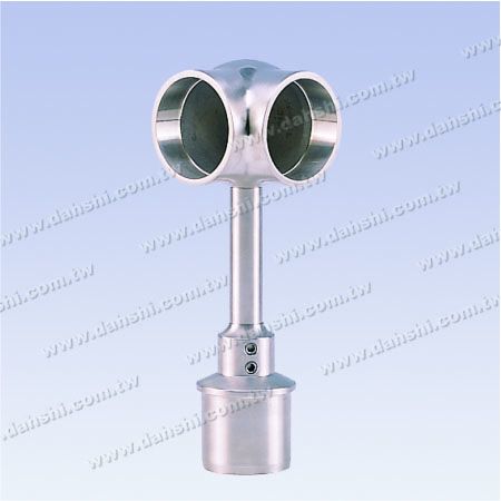 Konektor za navpične stebre iz nerjavečega jekla, 90° kotni obroč, višina nastavljiva. - Konektor za navpične stebre iz nerjavečega jekla s krožno cevjo, 90° kotni obroč, višina nastavljiva