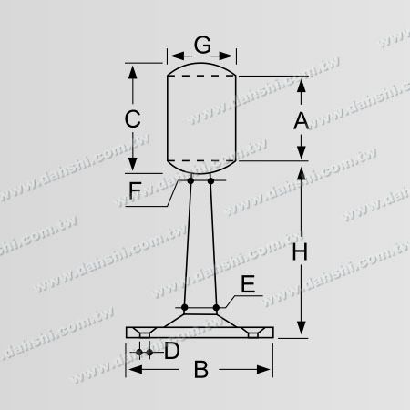 Размер: Винтовой кронштейн с открытым креплением - Балкон или внутренняя декоративная балюстрада Внутренний кронштейн - Кривая форма кольца и трапециевидная планка