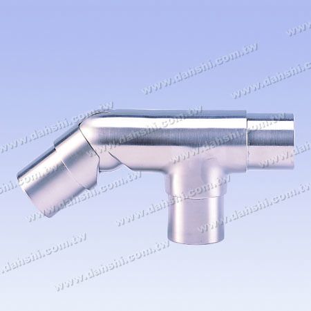 P.C. Yuvarlak Boru Köşe Bağlantısı 3 Yollu Açı Ayarlı - Paslanmaz Çelik Yuvarlak Boru İç Merdiven Köşe Bağlantısı 3 Yollu Açı Ayarlı