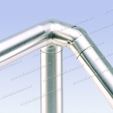 Conector de esquina de tubo redondo de acero inoxidable de 3 vías, ángulo izquierdo ajustable - Conector de esquina interno de tubo redondo de acero inoxidable de 3 vías, ángulo izquierdo ajustable