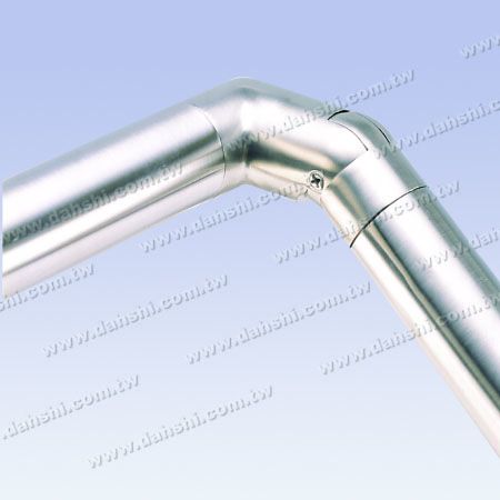 S.S. Tubo tondo angolo conn. angolo sinistro regolabile - Connettore angolare interno per tubo tondo in acciaio inossidabile, angolo sinistro regolabile