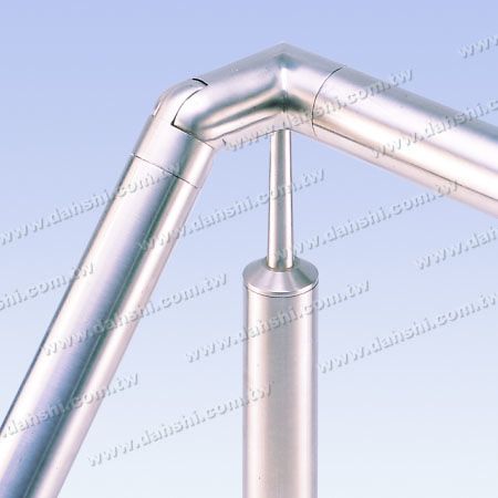 Supporto connettore regolabile per tubo tondo in acciaio inossidabile, tipo di tubo destro - Supporto connettore regolabile per tubo tondo in acciaio inossidabile per corrimano, tipo di tubo esterno, lato destro