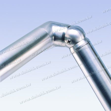 Connecteur d'angle de coin d'escalier interne en tube rond en acier inoxydable, angle de balle réglable