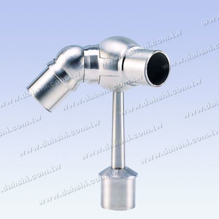 不锈钢圆管扶手与立柱圆管套外楼梯斜度活动接头 - 不锈钢圆管扶手与立柱圆管套外楼梯斜度活动接头