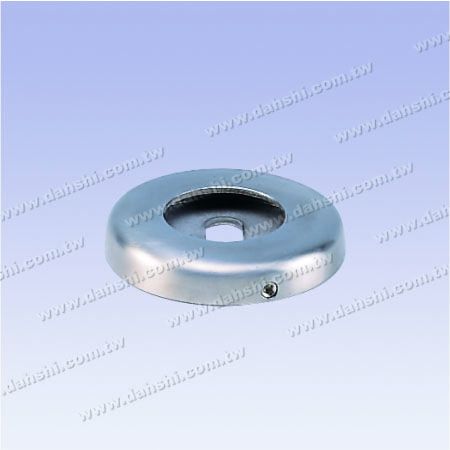 Stainless Steel Round Tube Base Plate with Cover - Screw Invisible - Satin Finish