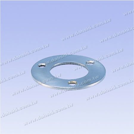 Stainless Steel Round Tube Base Plate - Screw Expose - Satin Finish