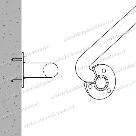 S.S. Round Tube Base Plate - Stainless Steel Round Tube Base Plate - Screw Expose - Diagram S.S. Round Tube Base Plate - Stainless Steel Round Tube Base Plate - Screw Expose - Diagram
