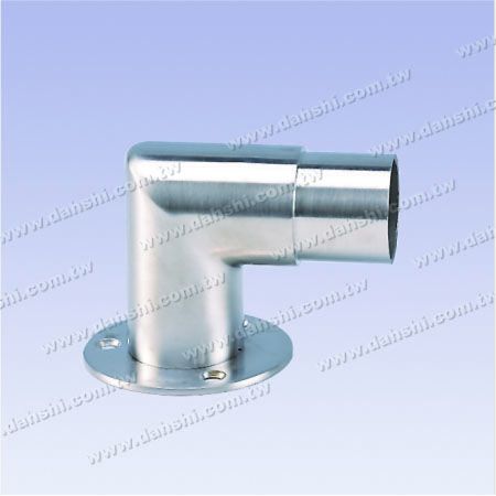 S.S. Round Tube Handrail Support 90° L Shape Elbow - Stainless Steel Round Tube Handrail Support 90degree L Shape Elbow - Screw Expose