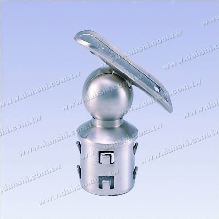 Suporte de Conector Ajustável para Poste Perpendicular de Tubo Redondo de Aço Inoxidável - Encaixe Interno Arredondado - Design de Mola de Saída - Sem Solda / Cola Aplicável