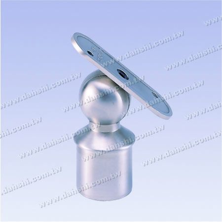 S.S. Handrail Perp. Post Adj. Conn. Support Radiused Int. - Stainless Steel Square Tube and Rectangle Tube Handrail Perpendicular Post Adjustable Connector Support Radiused Internal Fit