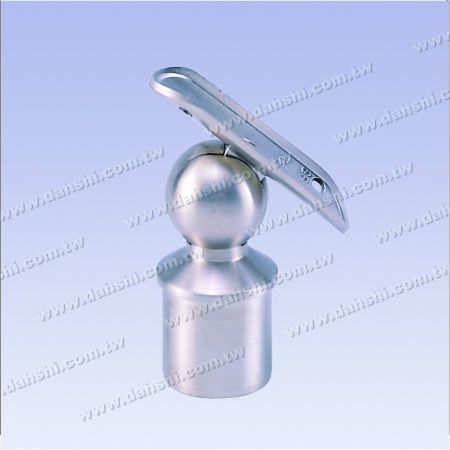S.S. Round Tube Perp. Post Adj. Conn. Support Radiused Int. - Stainless Steel Round Tube Handrail Perpendicular Post Adjustable Connector Support Radiused Internal Fit