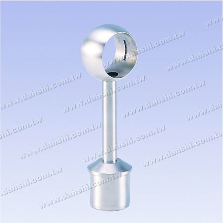 Konektor za pravokotne stebre iz okroglih cevi S.S. Through Ring - Konektor za vertikalno stebrično ograjo iz nerjavečega jekla s krožno cevjo skozi obroč