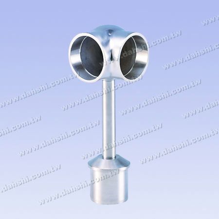 S.S. Round Tube Perp. Post Connector 90° Corner Ring - Stainless Steel Round Tube Handrail Perpendicular Post Connector 90deg Corner Ring