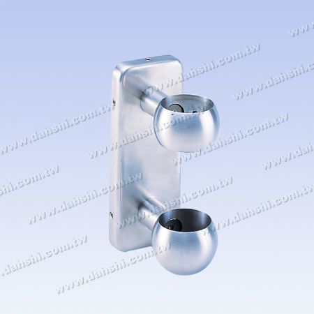 不锈钢圆管楼梯外墙壁长方形固定座- 圈圈套外 - 不锈钢圆管楼梯外墙壁长方形固定座- 圈圈套外式