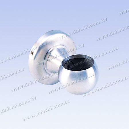 S.S. Handrail Support Ball Type - Side End - Stainless Steel Round Tube Handrail Support Ball Type - Side End