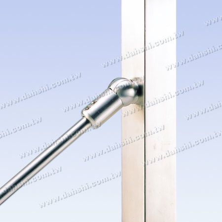 不銹鋼圓管橫杆與扁管或方管立柱活動接頭 - 不銹鋼圓管橫杆與扁管或方管立柱活動接頭