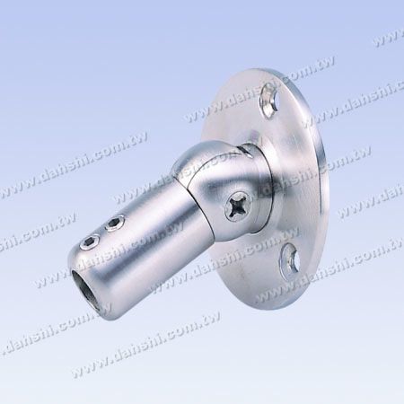 S.S. Round Tube External Insert End Angle Adj. - Stainless Steel Round Tube Handrail External Insert End Angle Adjustable - Screw Expose