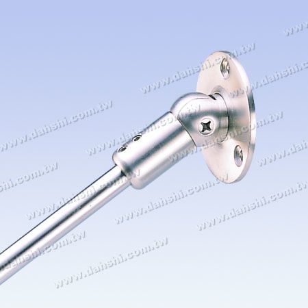 S.S. Round Tube External Insert End Angle Adj. - Stainless Steel Round Tube Handrail External Insert End Angle Adjustable - Screw Expose