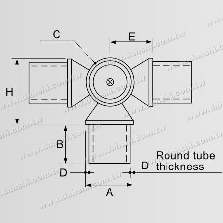 Conn. a sfera a T a 90° interno in tubo rotondo in acciaio inossidabile 4 vie angolo regolabile - Dimensione: Connettore a T a 90 gradi regolabile in acciaio inossidabile per tubo tondo interno a 4 vie Conn. a sfera a T a 90° interno in tubo rotondo in acciaio inossidabile 4 vie angolo regolabile - Dimensione: Connettore a T a 90 gradi regolabile in acciaio inossidabile per tubo tondo interno a 4 vie