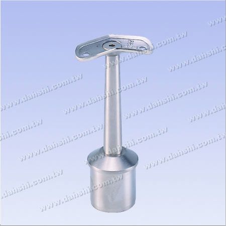 S.S. Round Tube Perp. Post 45° Support Conn. Trapezoid Stem - Stainless Steel Round Tube Handrail Perpendicular Post 45deg Support Connector Trapezoidal Stem