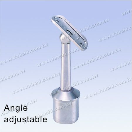 S.S. Round Tube Perp. Post Angle Adj. Support Connector - Stainless Steel Round Tube Handrail Perpendicular Post Angle Adjustable Support Connector