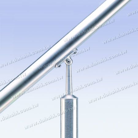 Connettore di supporto regolabile ad angolo per montante perpendicolare in tubo rotondo in acciaio inossidabile - Connettore di supporto regolabile ad angolo per montante perpendicolare in tubo rotondo in acciaio inossidabile