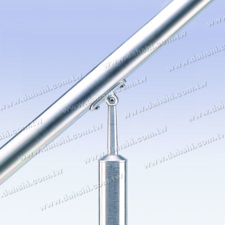 S.S. Round Tube Perp. Post Angle Adj. Support Connector - Stainless Steel Round Tube Handrail Perpendicular Post Angle Adjustable Support Connector S.S. Round Tube Perp. Post Angle Adj. Support Connector - Stainless Steel Round Tube Handrail Perpendicular Post Angle Adjustable Support Connector